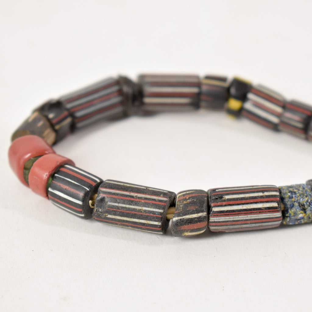 Striped Greenhearts Venetian Trade Beads