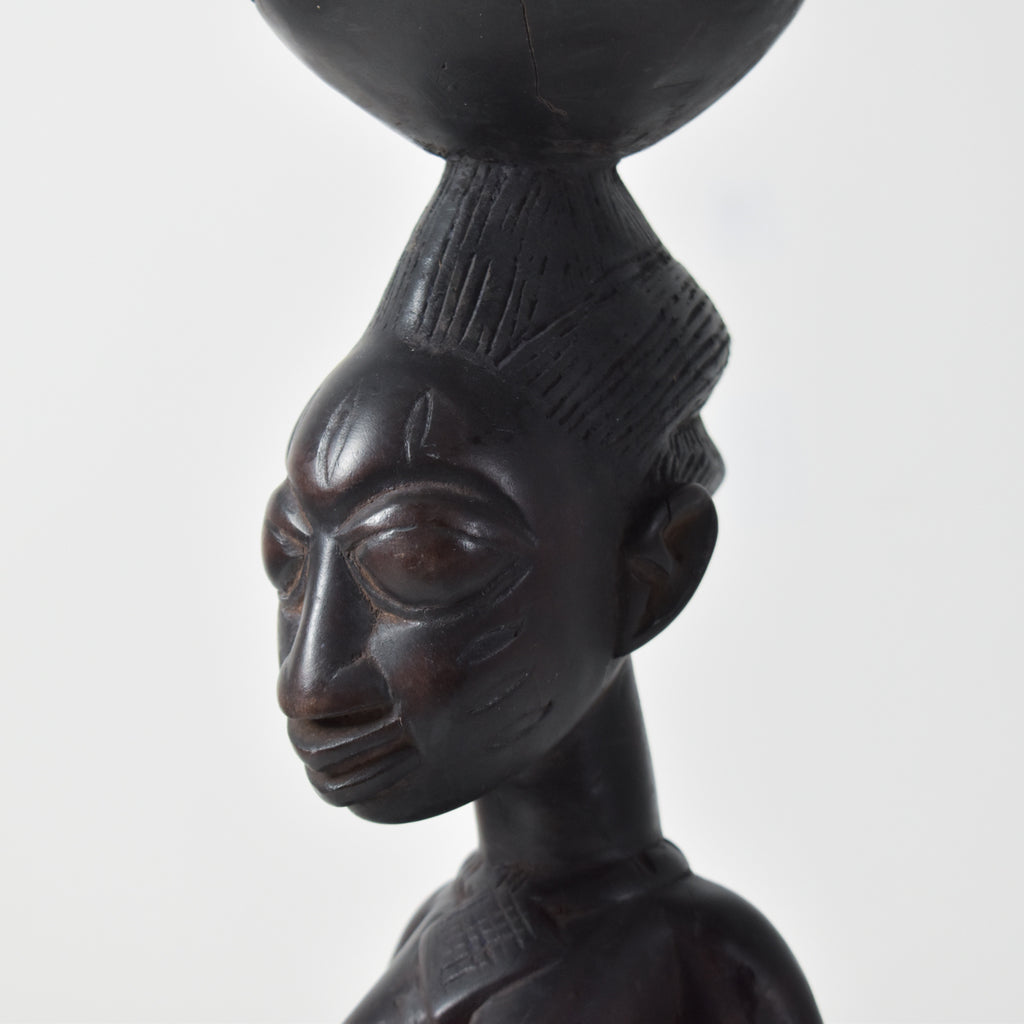 Yoruba Female Bowl Bearer Figure Nigeria