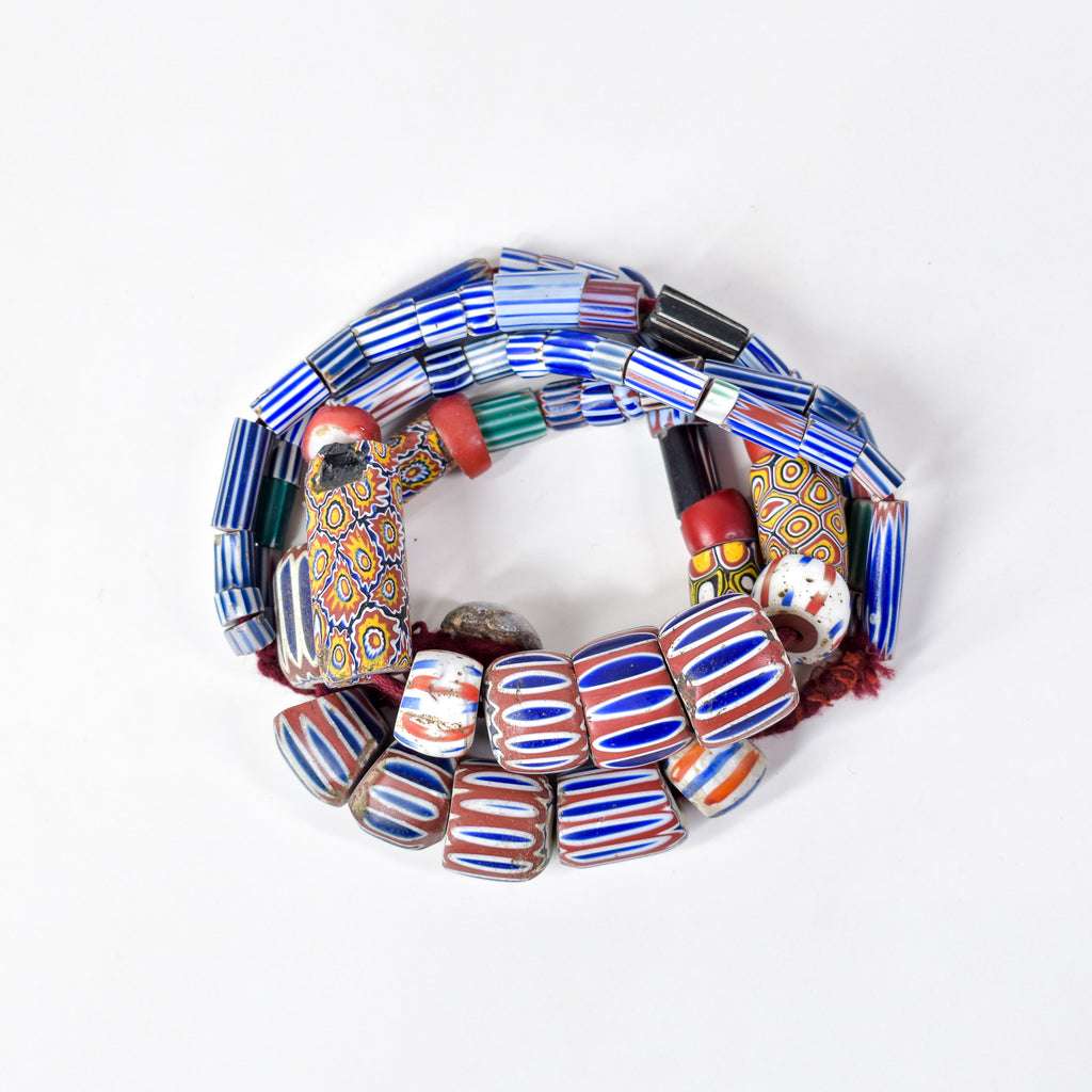 Tivi Mixed Venetian Trade Beads Necklace Nigeria