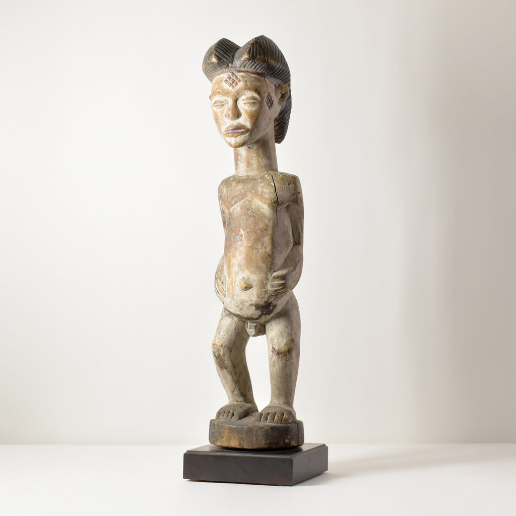 Punu Standing Female Figure on Custom Base Gabon