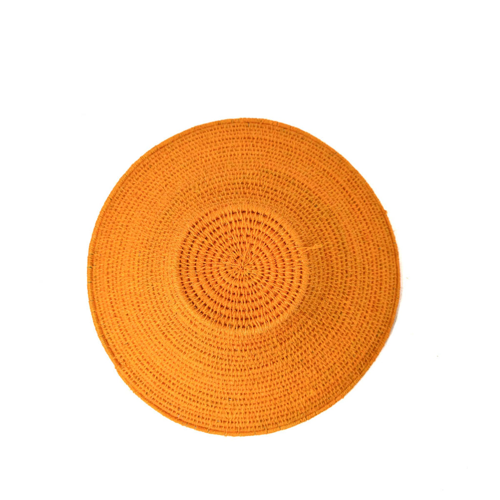 Orange Agave Sisal Handwoven Basket Eswatini