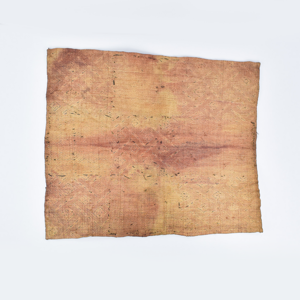 Kuba Raffia Square Textile Congo 22x19 Inch