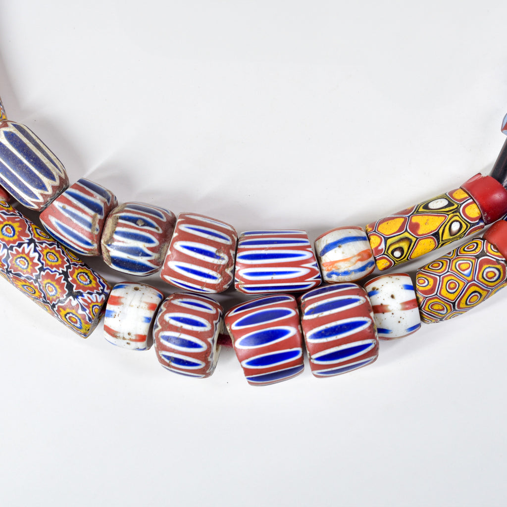 Tivi Mixed Venetian Trade Beads Necklace Nigeria