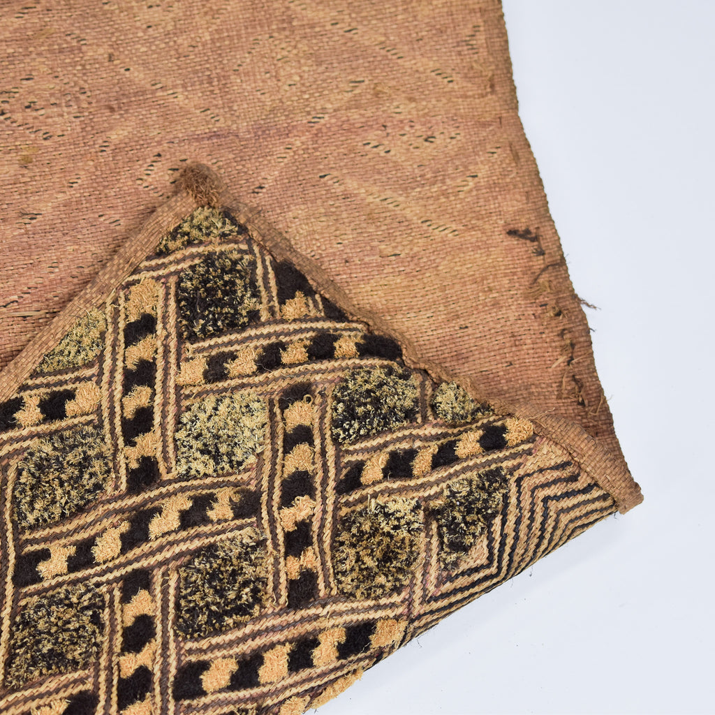 Kuba Raffia Square Textile Congo 22x19 Inch