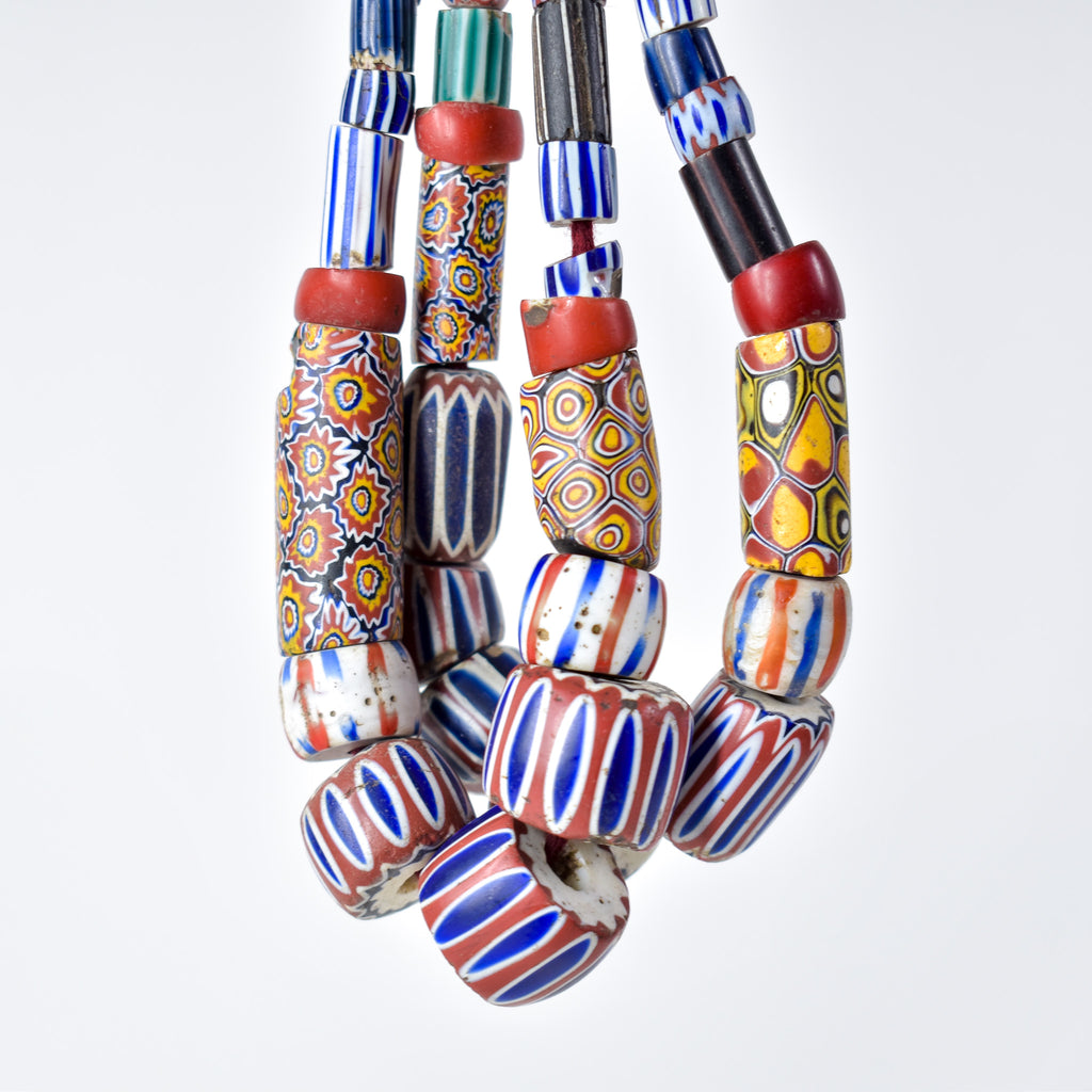 Tivi Mixed Venetian Trade Beads Necklace Nigeria
