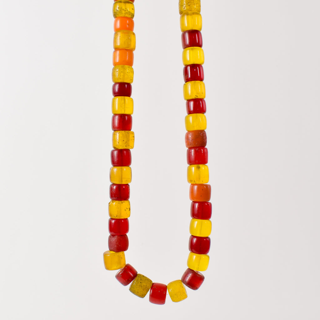 Orange Red Phenolic Resin Trade Beads Morocco 30 inch