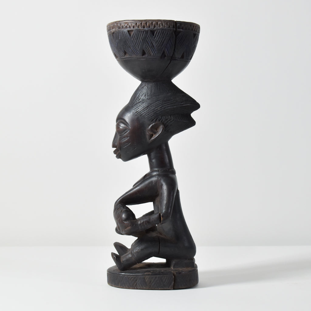 Yoruba Female Bowl Bearer Figure Nigeria