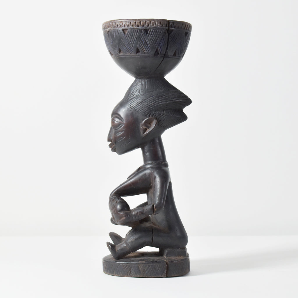 Yoruba Female Nursing Bowl Bearer Figure Nigeria