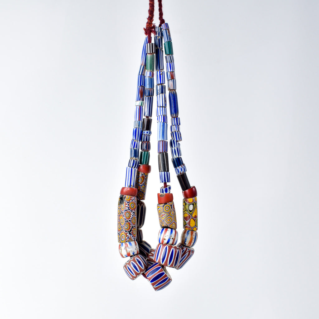 Tivi Mixed Venetian Trade Beads Necklace Nigeria