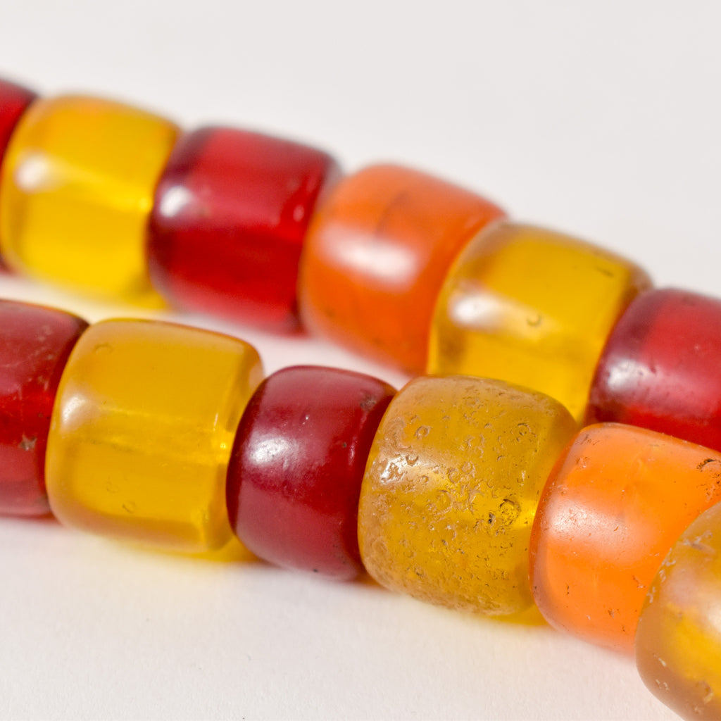 Orange Red Phenolic Resin Trade Beads Morocco 30 inch