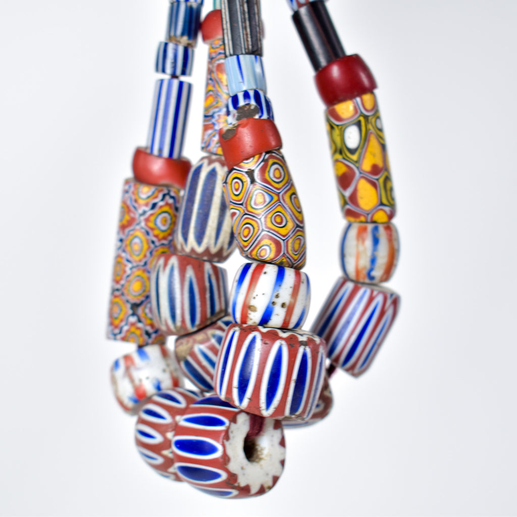 Tivi Mixed Venetian Trade Beads Necklace Nigeria