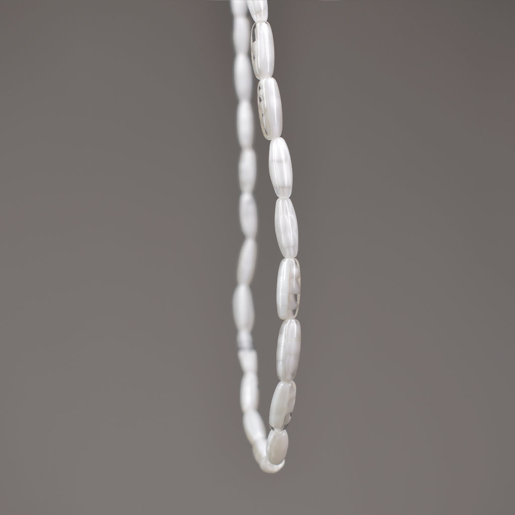 Molded Venetian White Trade Beads