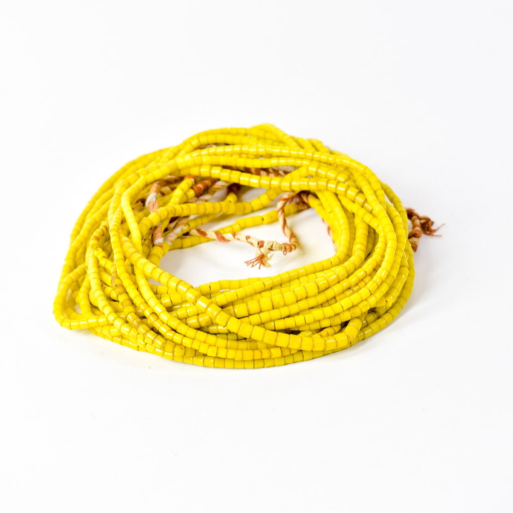 12 Tile Yellow Trade Beads