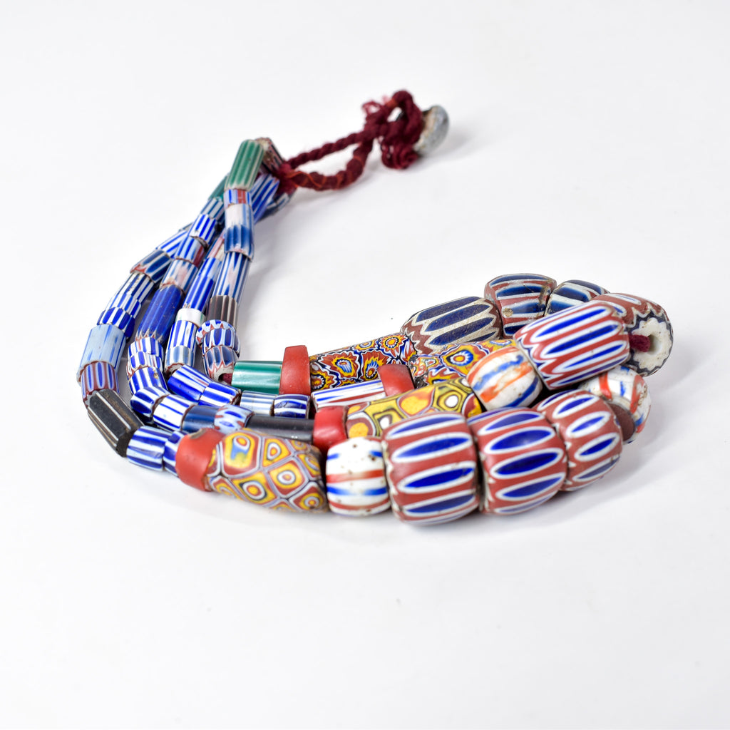 Tivi Mixed Venetian Trade Beads Necklace Nigeria