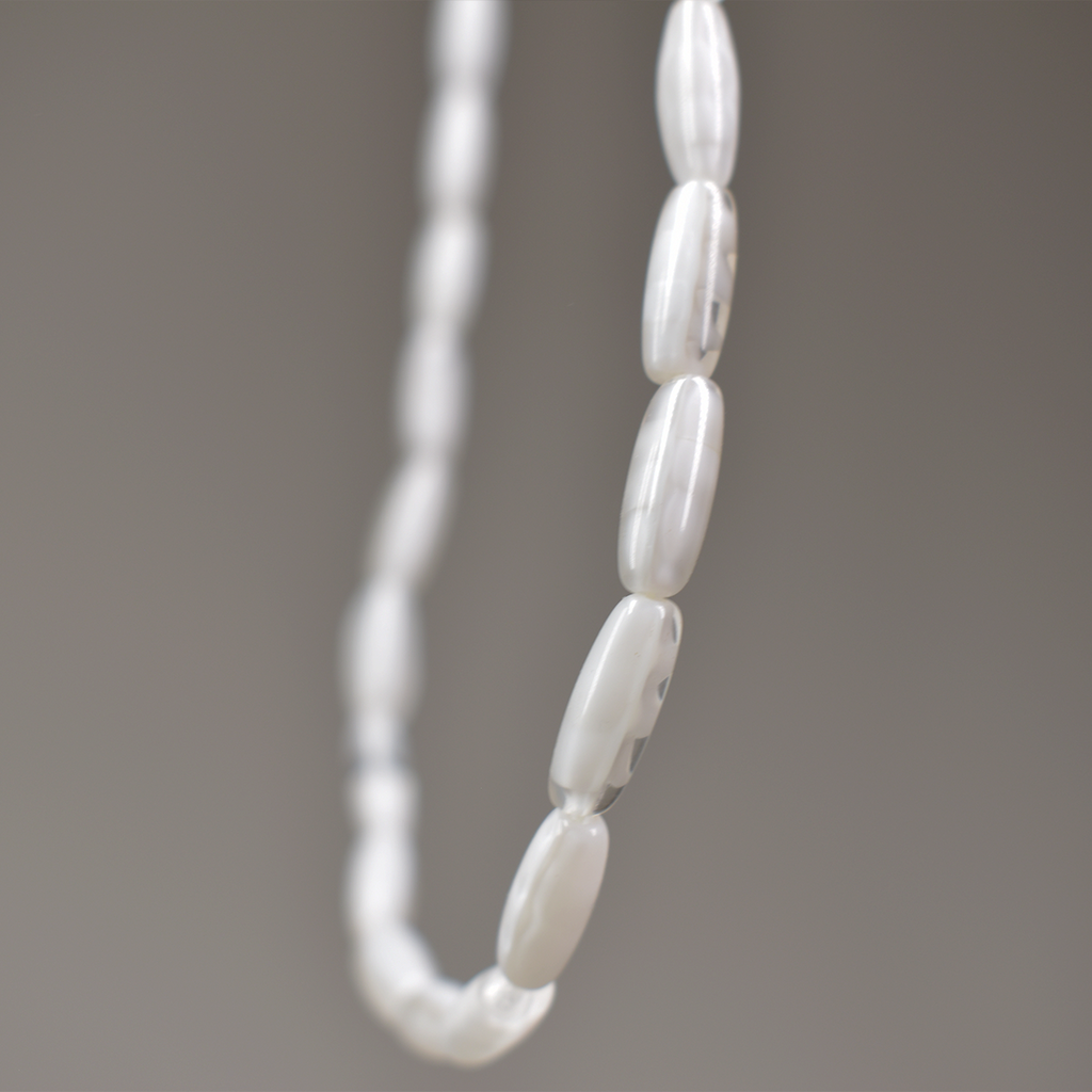 Molded Venetian White Trade Beads