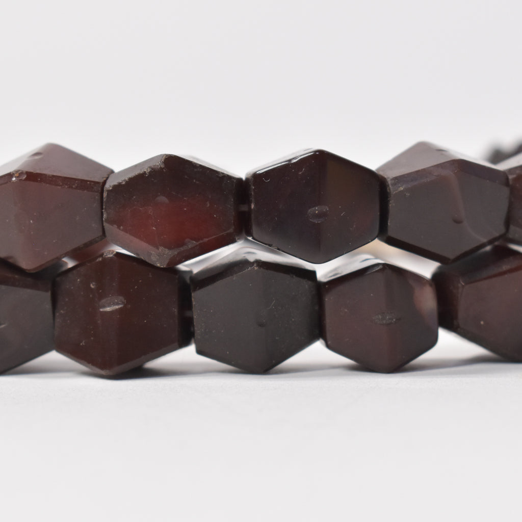 Faceted Carnelian Stone Beads Idar Oberstein