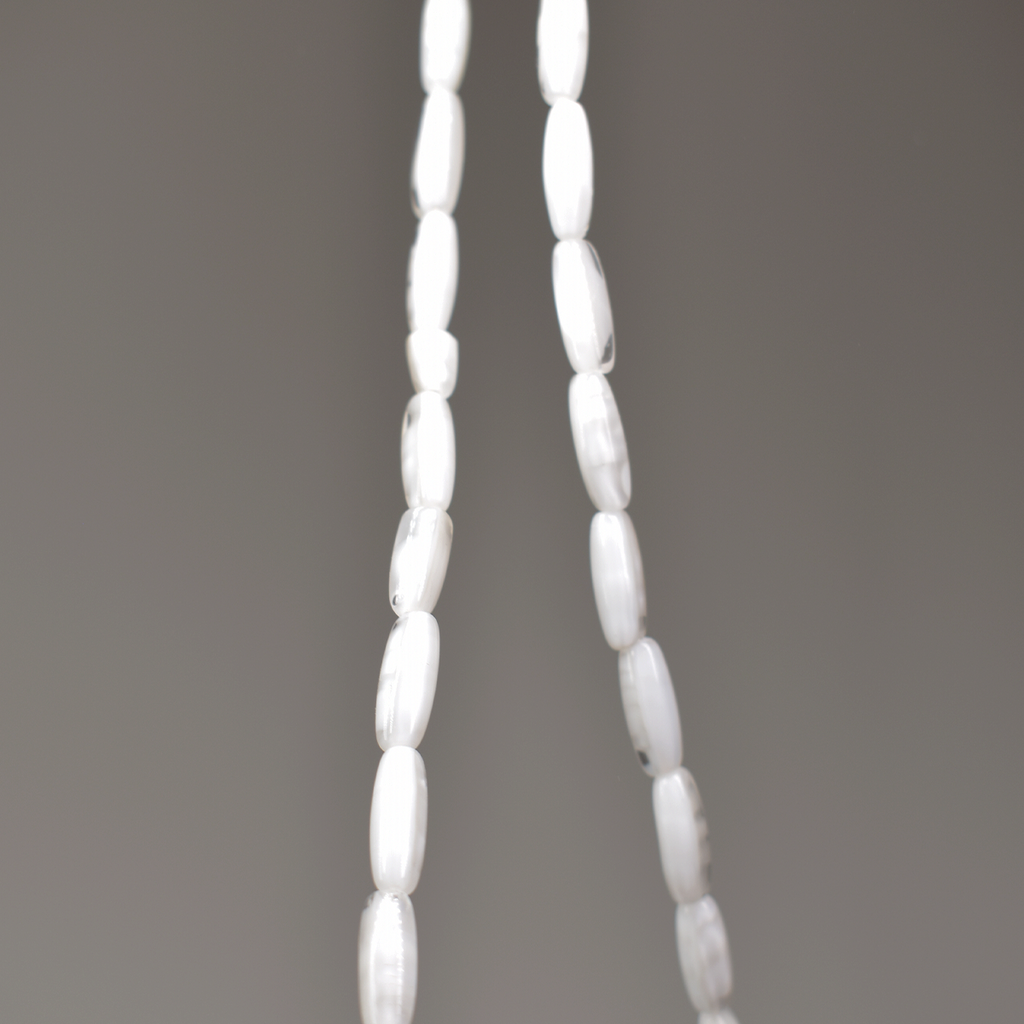 Molded Venetian White Trade Beads