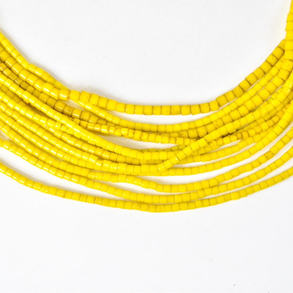 12 Tile Yellow Trade Beads