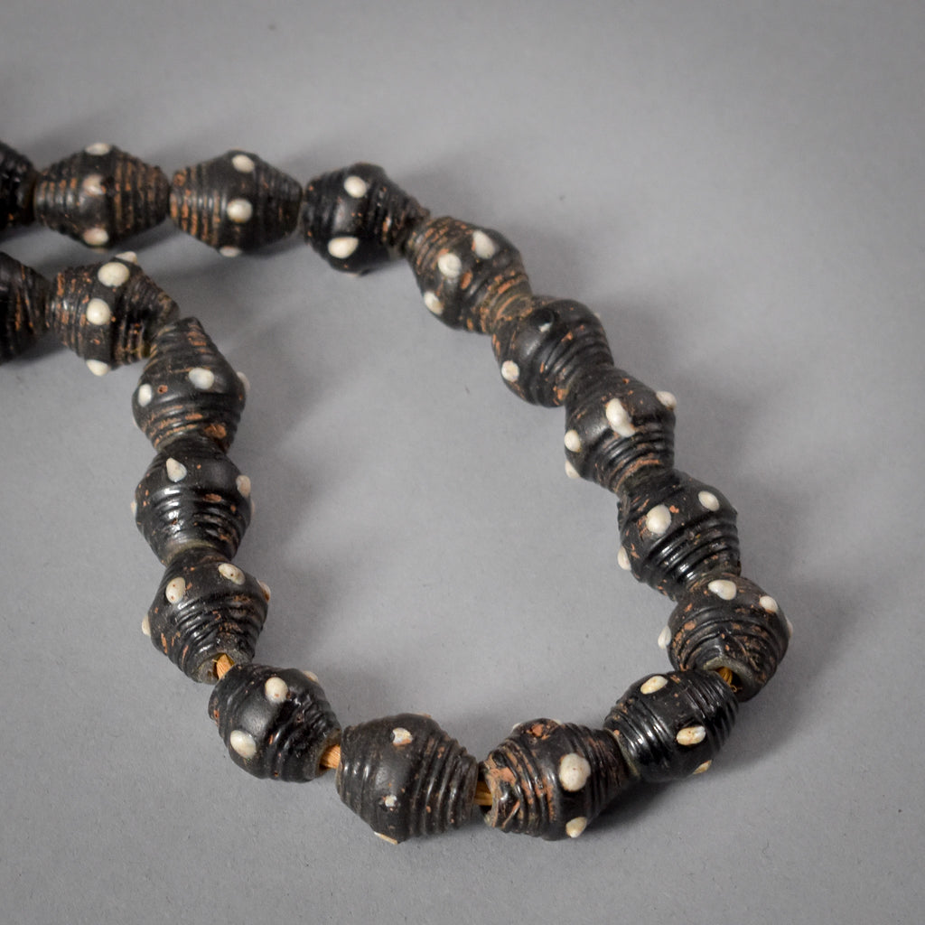 Rare Barrel and Black Rattlesnake Venetian Trade Beads