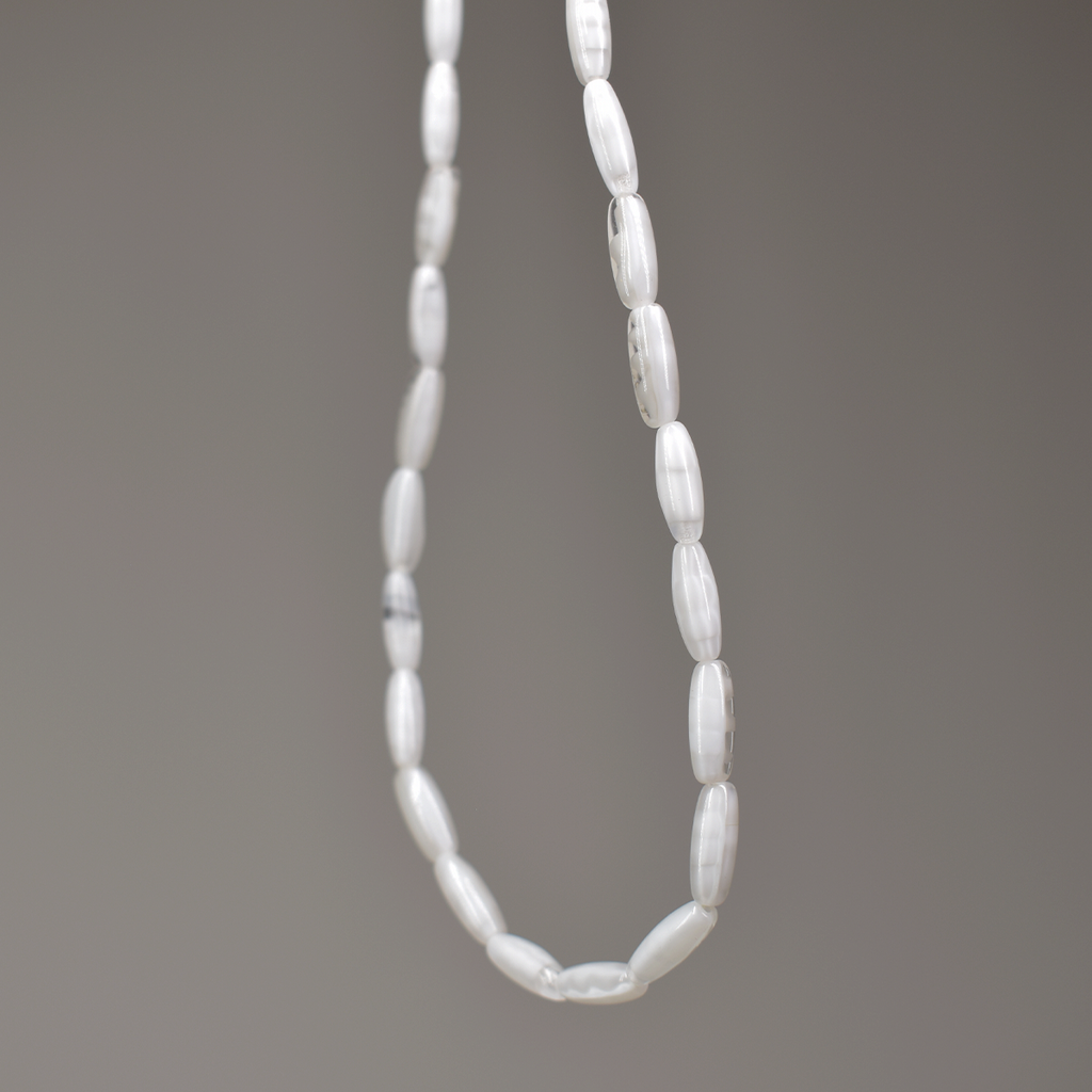 Molded Venetian White Trade Beads