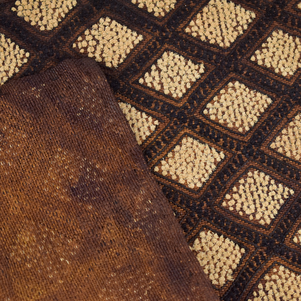 Kuba Raffia Square Textile Congo 22x19 Inch