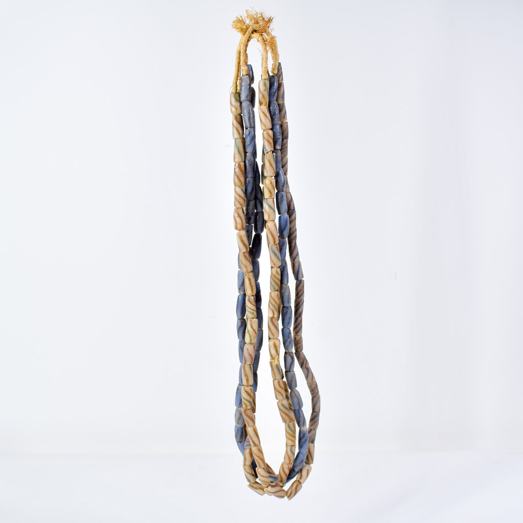4 Strands Krobo "Recycled" Powder Glass Trade Beads