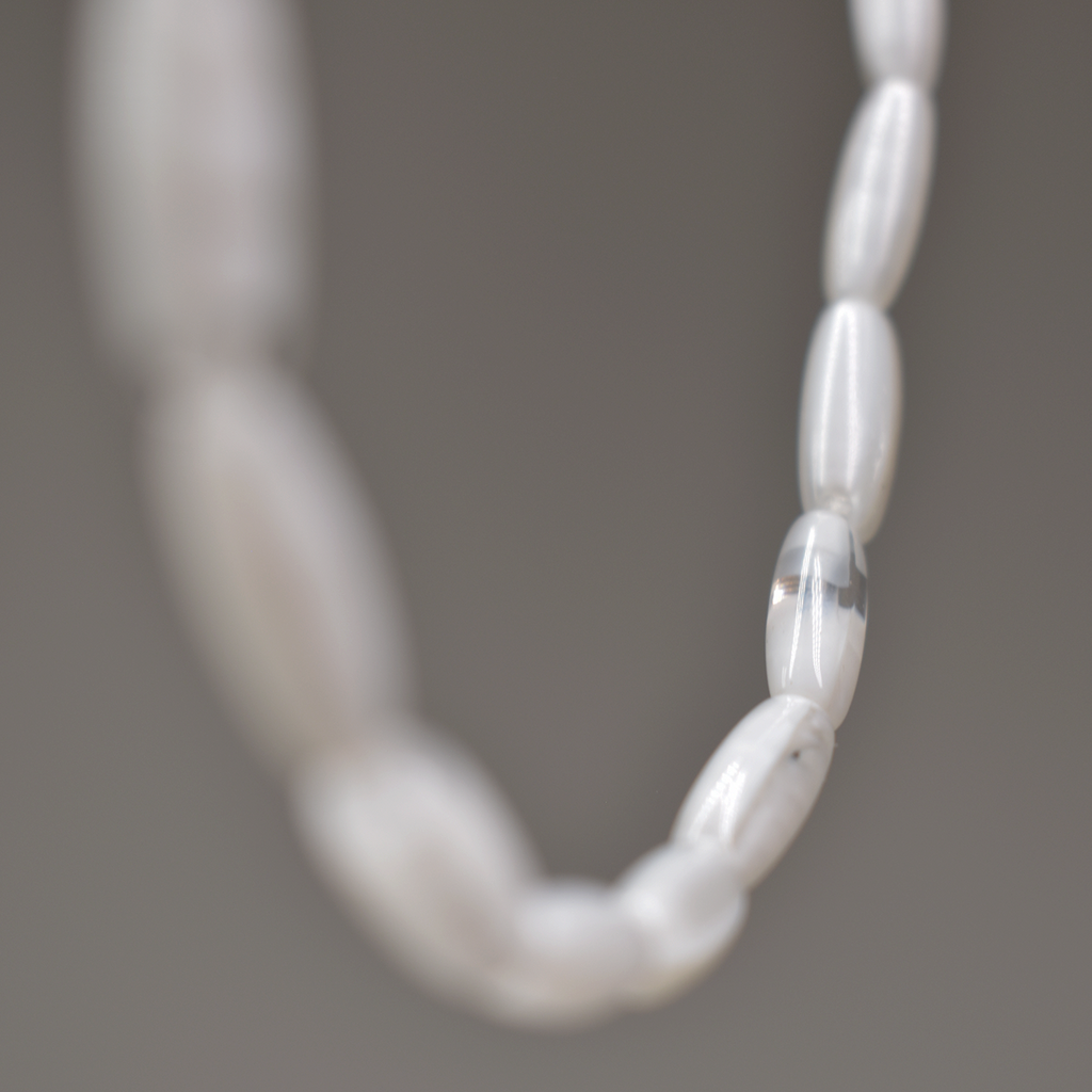 Molded Venetian White Trade Beads