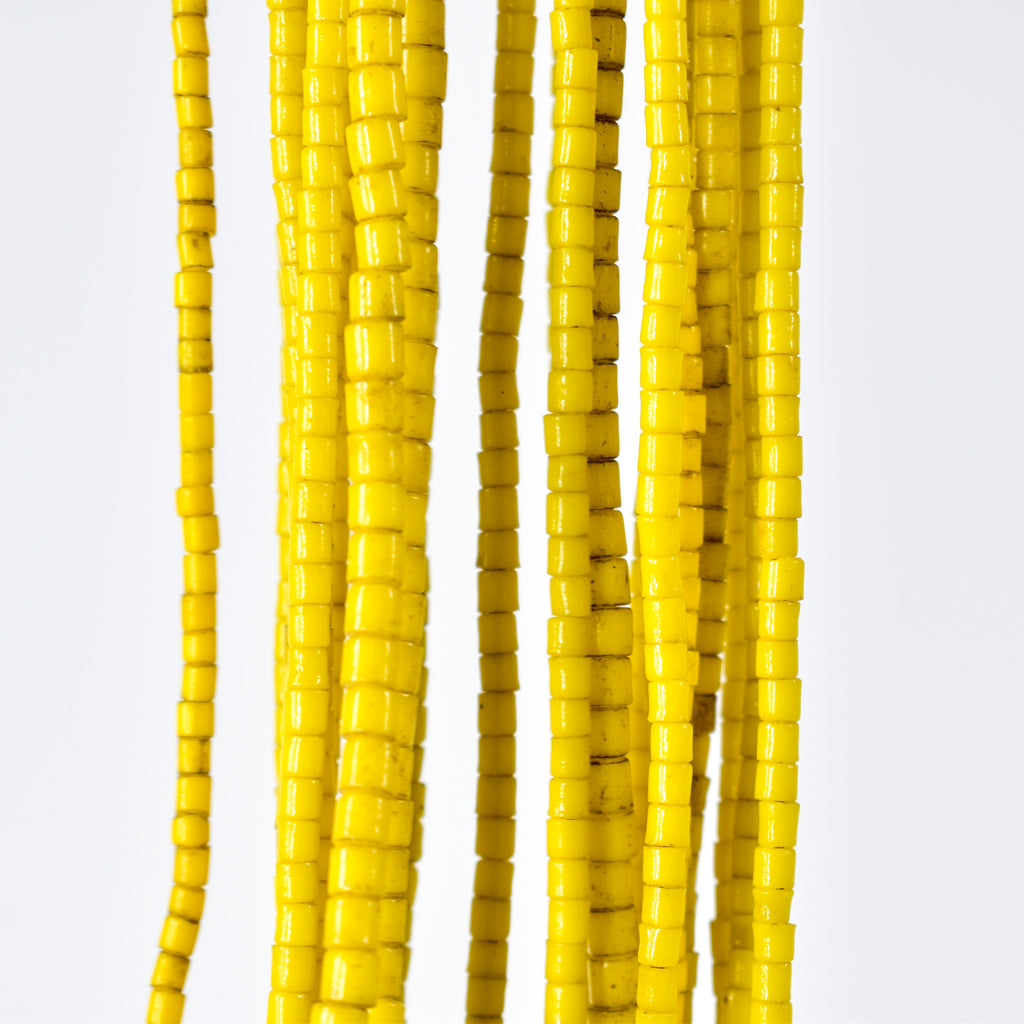 12 Tile Yellow Trade Beads