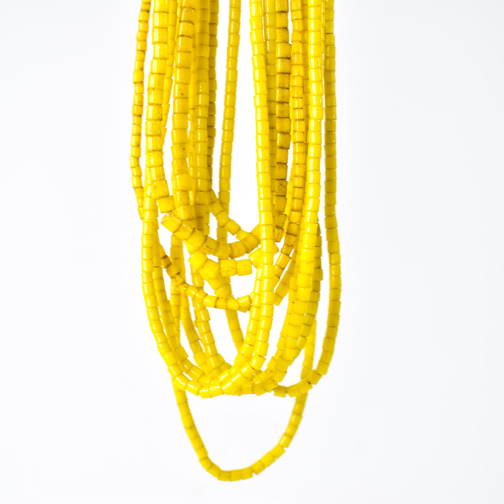 12 Tile Yellow Trade Beads