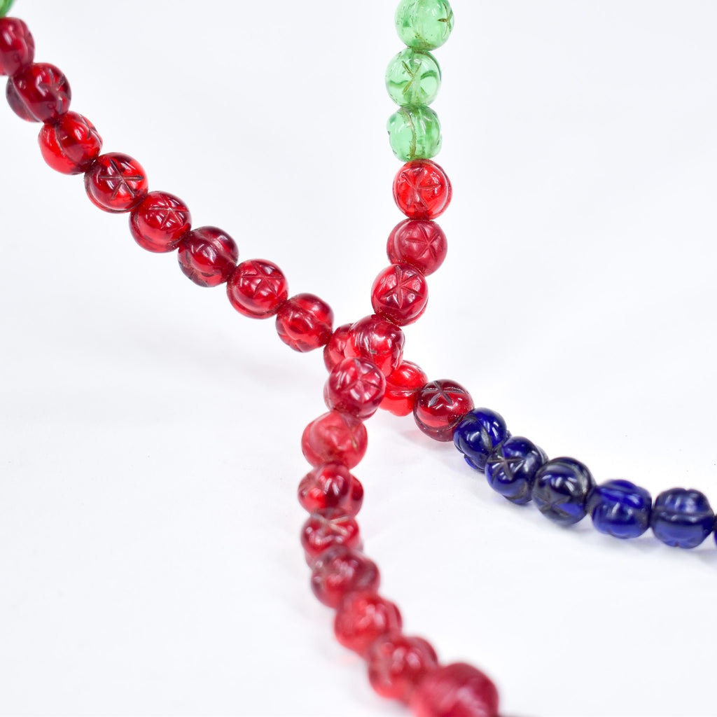 Venetian Starburst Melon Trade Beads 30 Inches
