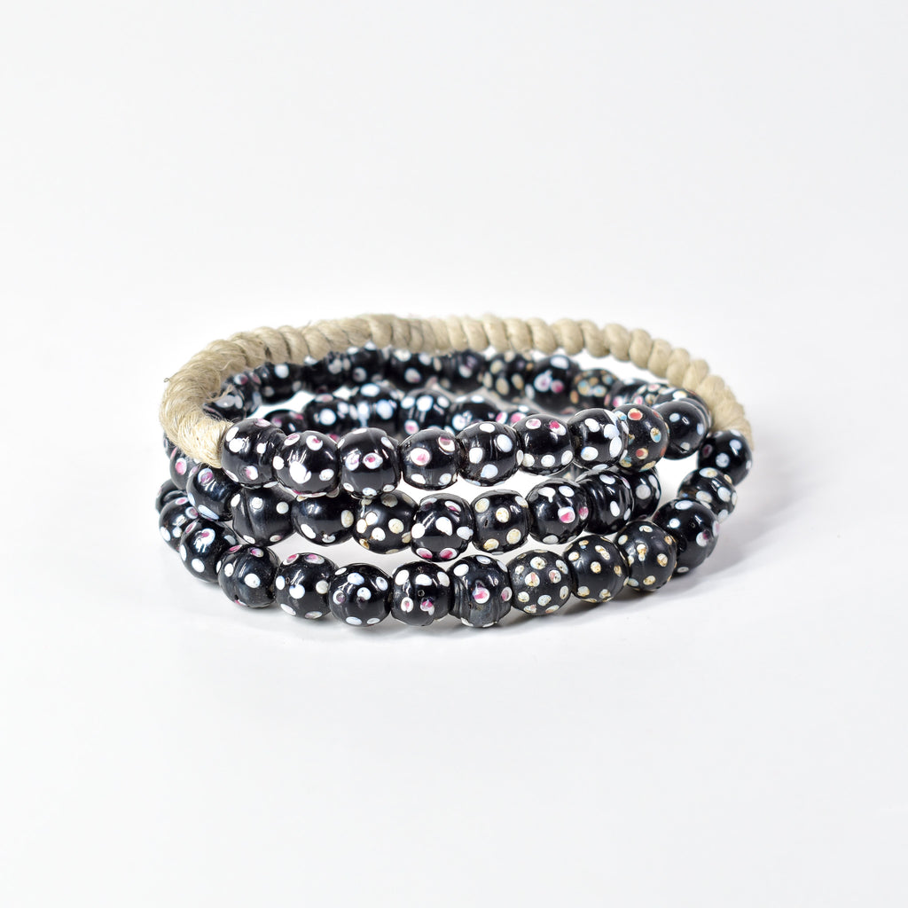 Venetian Skunk Black Trade Beads