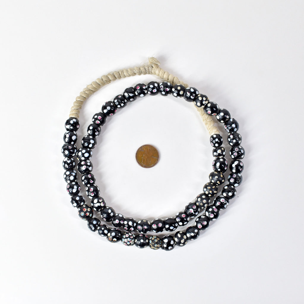 Venetian Skunk Black Trade Beads