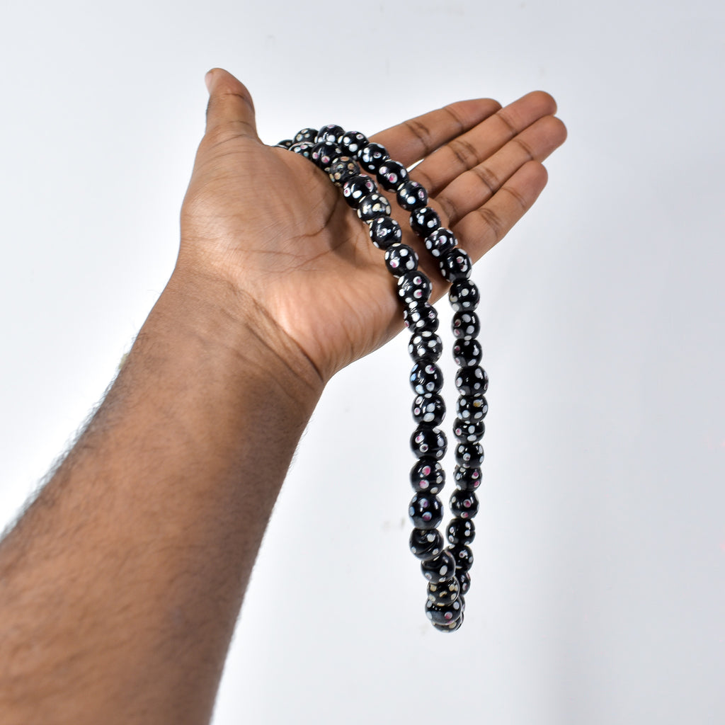 Venetian Skunk Black Trade Beads