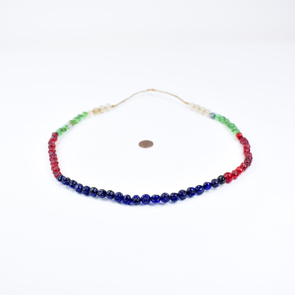 Venetian Starburst Melon Trade Beads 30 Inches