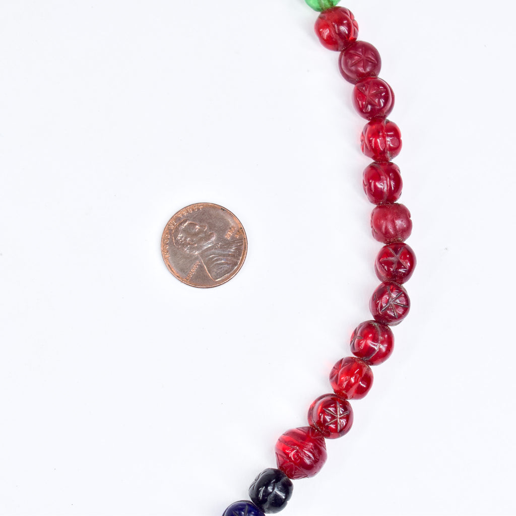 Venetian Starburst Melon Trade Beads 30 Inches