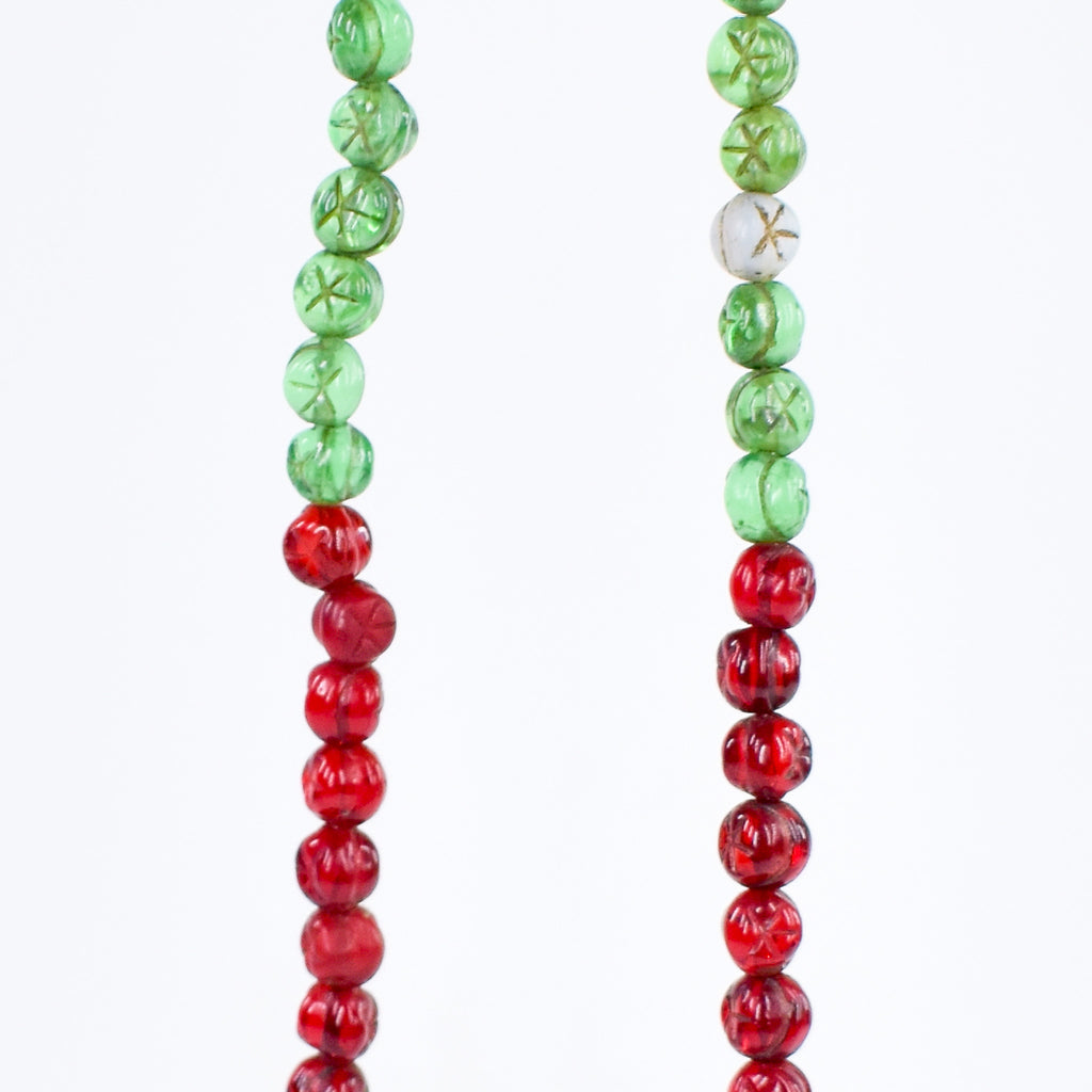 Venetian Starburst Melon Trade Beads 30 Inches
