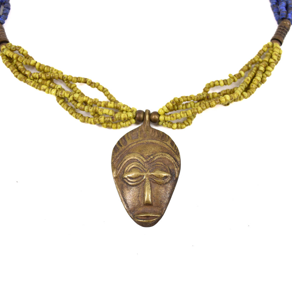 Naga Brass Headtaker Pendant Necklace Sidley Collection