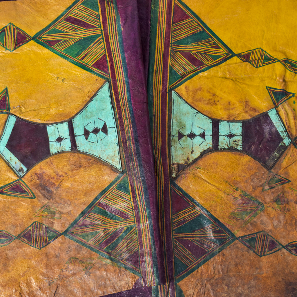 Tuareg Fringed Leather Camel Panel Mali