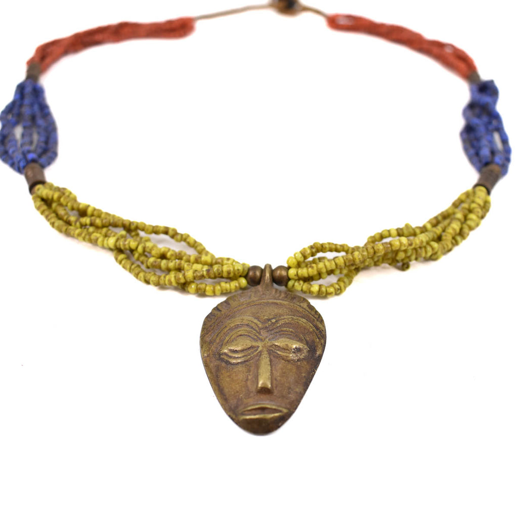 Naga Brass Headtaker Pendant Necklace Sidley Collection