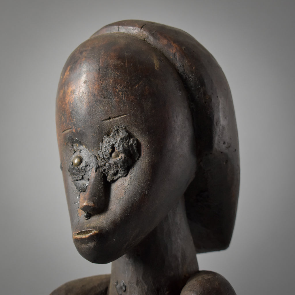 Male Fang Byeri Seated Reliquary Figure Gabon