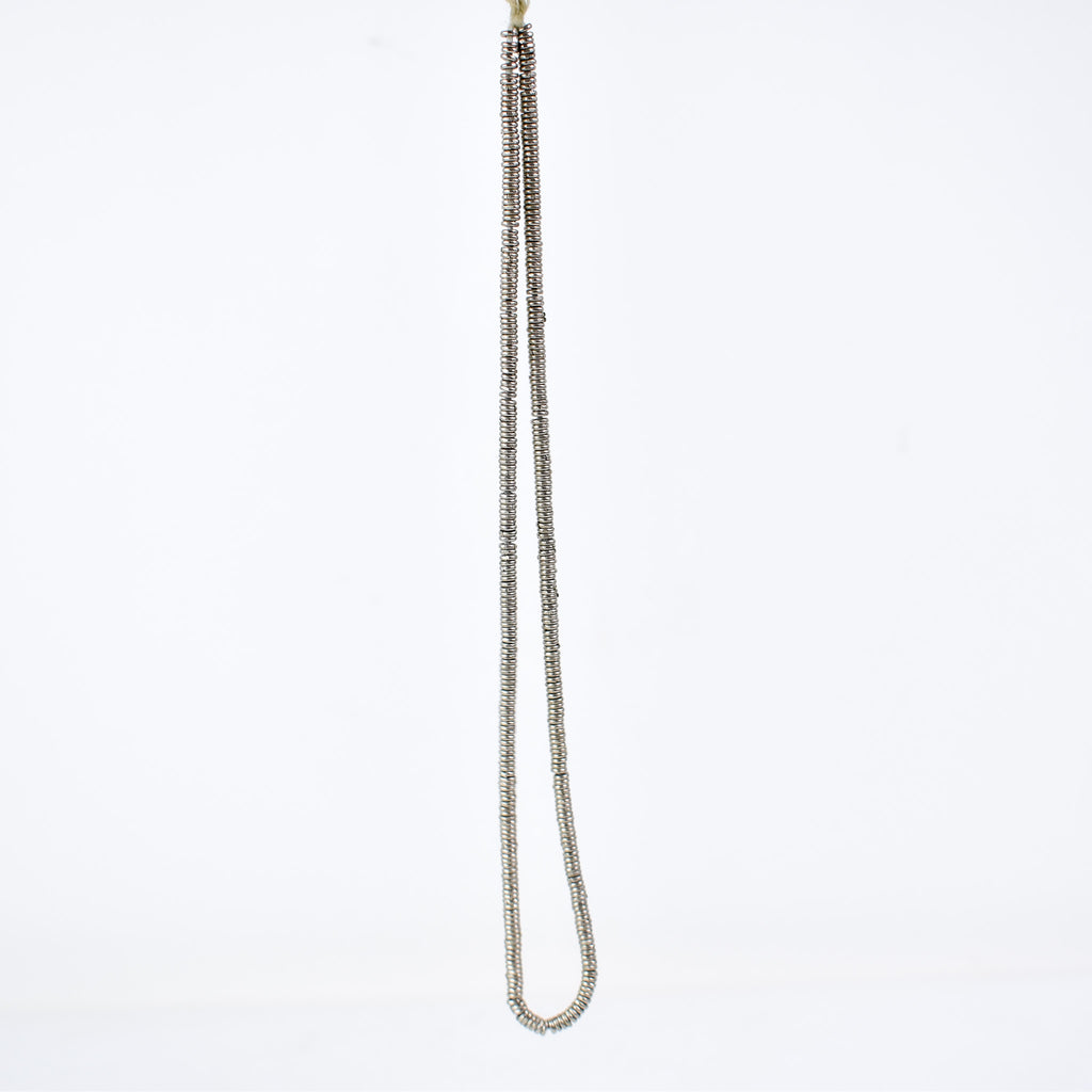 Silver Metal Heishi Beads Ethiopia