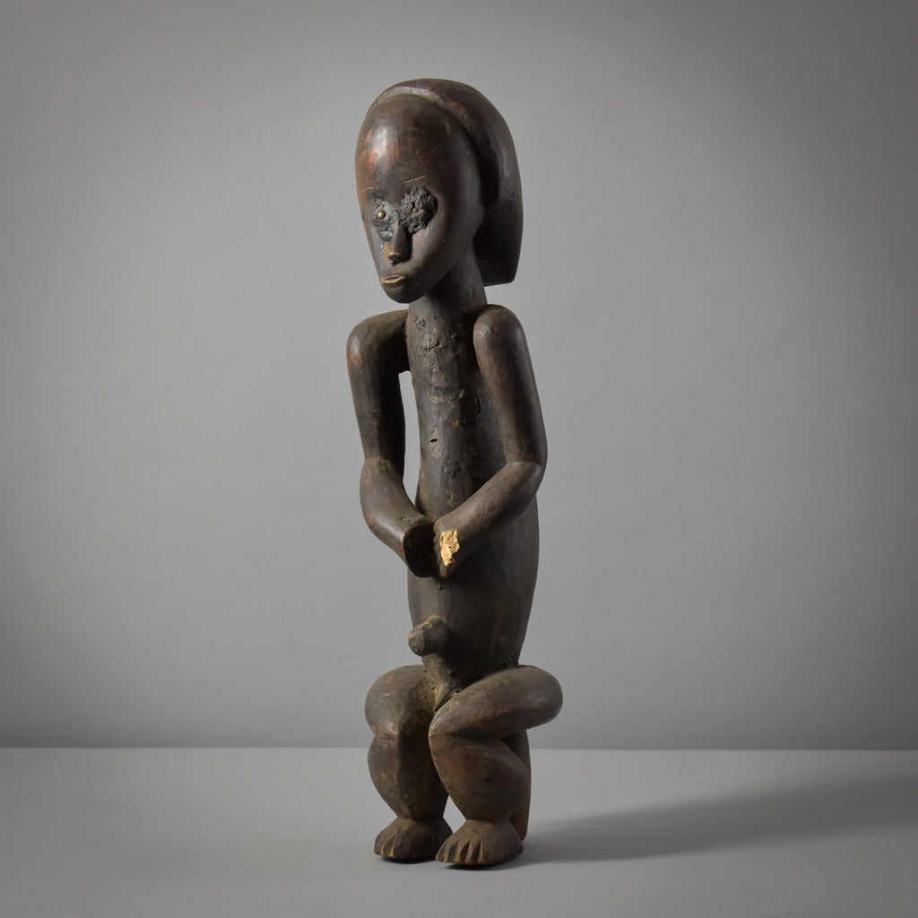 Male Fang Byeri Seated Reliquary Figure Gabon