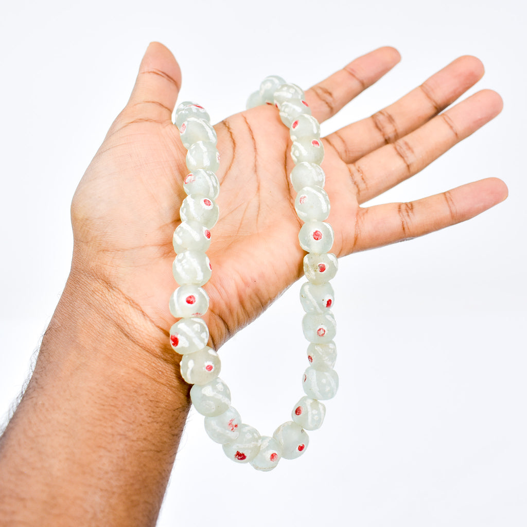 Krobo "Recycled" Powder Glass Patterned Trade Beads