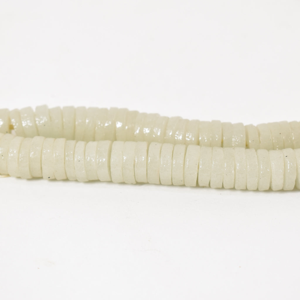 White Krobo "Recycled" Powder Glass Trade Beads