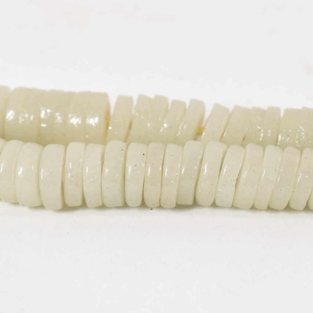 White Krobo "Recycled" Powder Glass Trade Beads