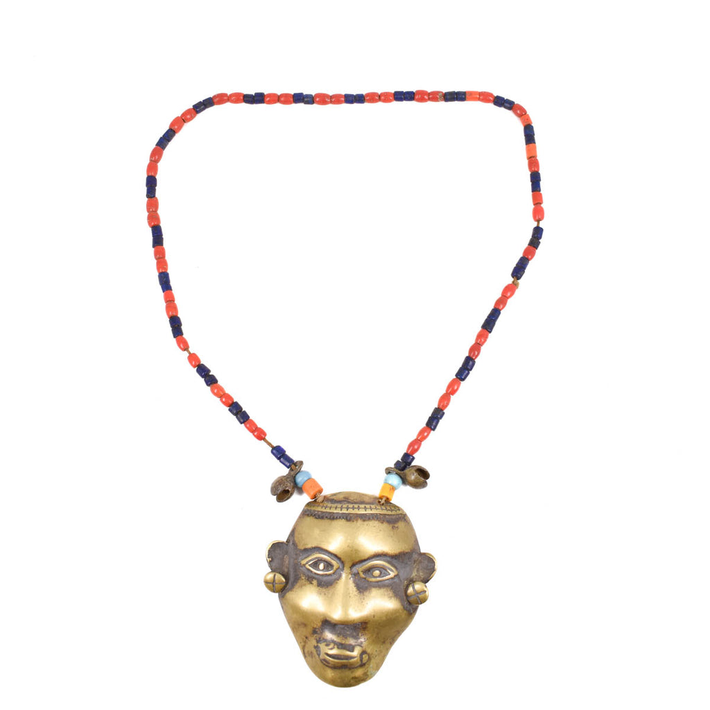 Naga Brass Headtaker Pendant Necklace Sidley Collection