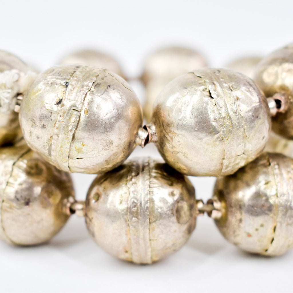 X-Large Ethiopian Silver Colored Metal Beads