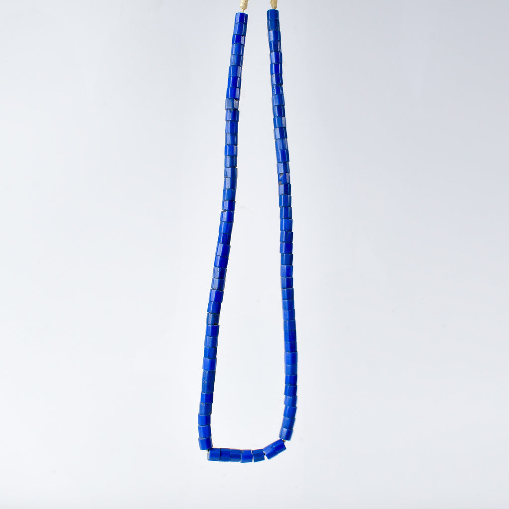 Russian Blue Opaque Trade Beads Czech