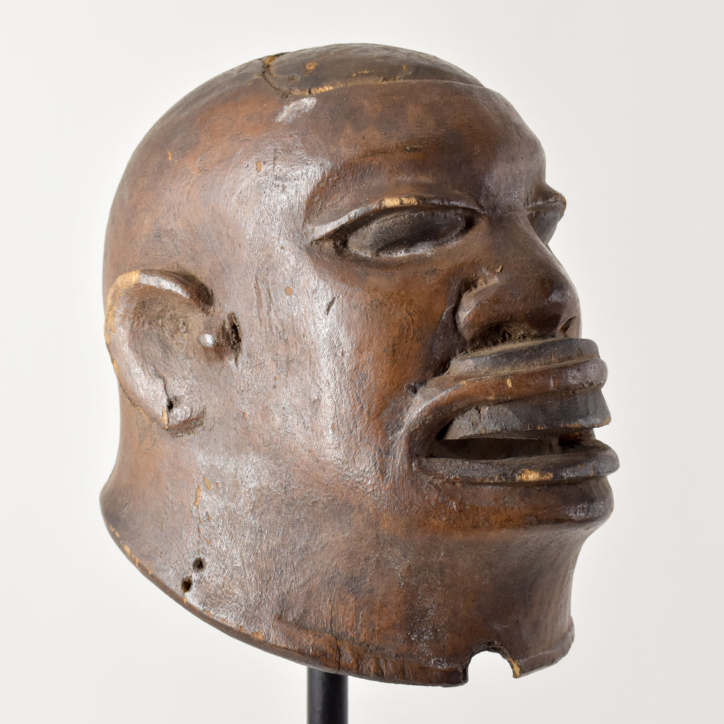 Makonde Wood Carved Helmet Mask Tanzania