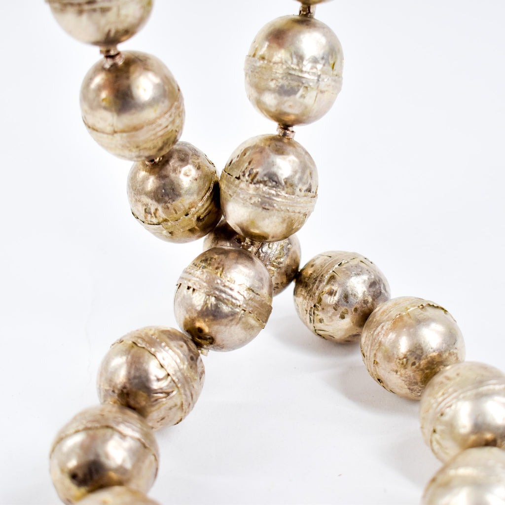 X-Large Ethiopian Silver Colored Metal Beads